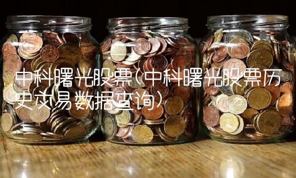 中科曙光股票(中科曙光股票历史交易数据查询)