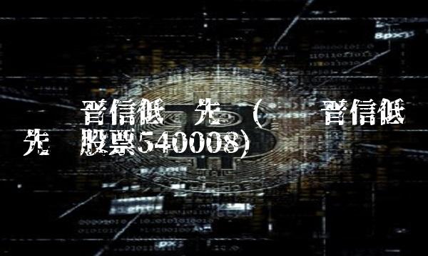 汇丰晋信低碳先锋(汇丰晋信低碳先锋股票540008)