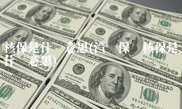 核保是什么意思(汽车保险核保是什么意思)