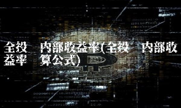 全投资内部收益率(全投资内部收益率计算公式)