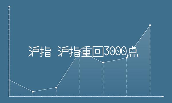 沪指 沪指重回3000点 沪指 沪指重回3000点