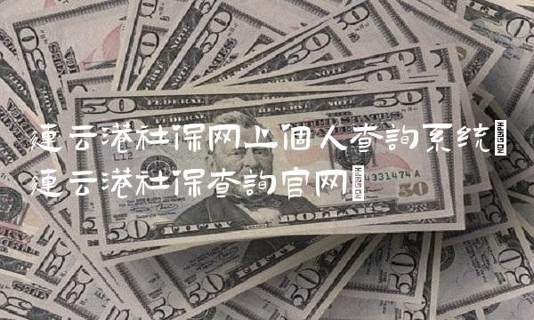连云港社保网上个人查询系统(连云港社保查询官网)