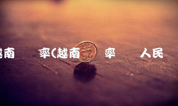 越南币汇率(越南币汇率兑换人民币)