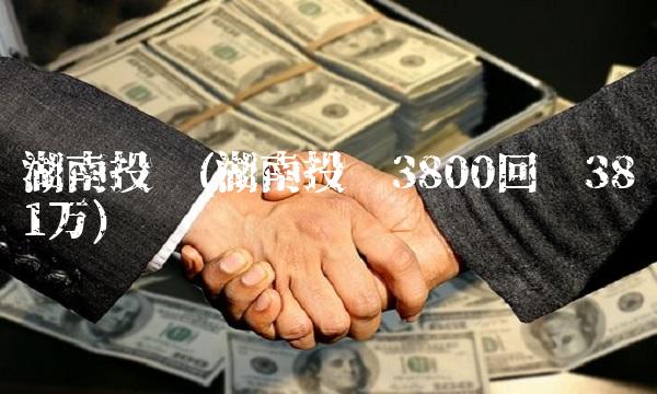 湖南投资(湖南投资3800回报381万)