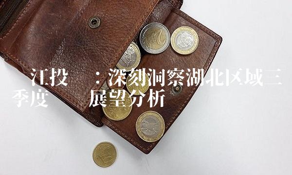 长江投资：深刻洞察湖北区域三季度经济展望分析