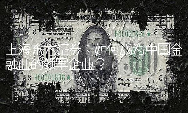 上海东方证券：如何成为中国金融业的领军企业？