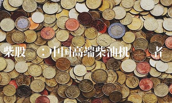 柴股份：中国高端柴油机领军者