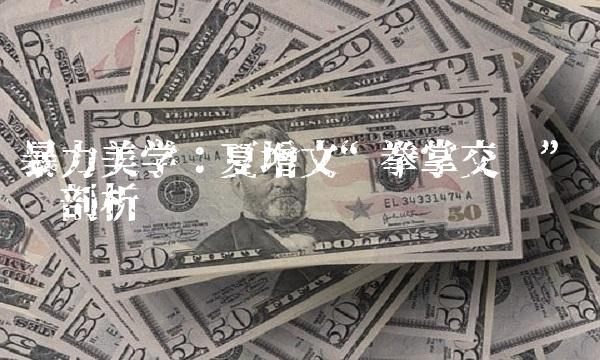 暴力美学：夏增文拳掌交错艺术剖析
