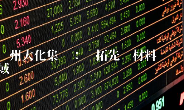 沧州大化集团：开拓先进材料领域