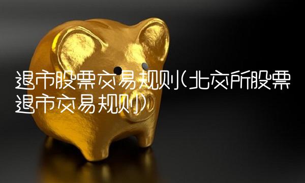 退市股票交易规则(北交所股票退市交易规则)