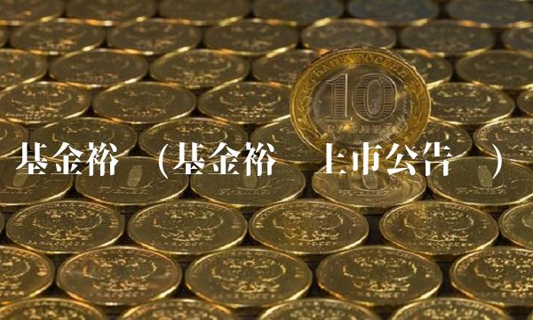 基金裕华(基金裕华上市公告书)