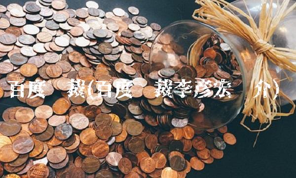 百度总裁(百度总裁李彦宏简介)