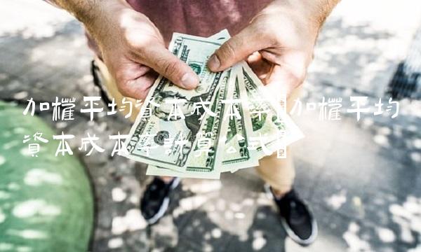 加权平均资本成本率(加权平均资本成本率计算公式)