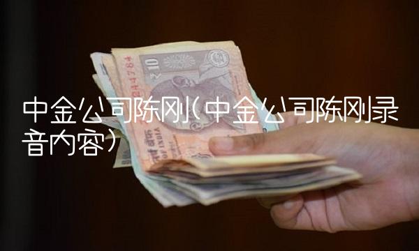 中金公司陈刚(中金公司陈刚录音内容)