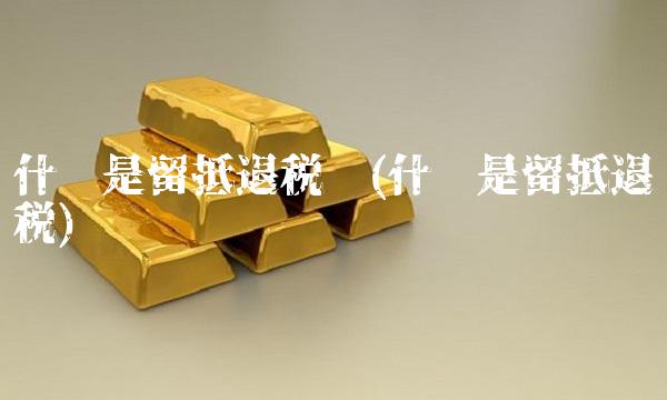 什么是留抵退税额(什么是留抵退税) 什么是留抵退税额(什么是留抵退税)