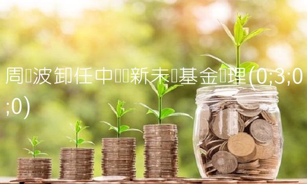周应波卸任中欧创新未来基金经理(0;3;0;0)