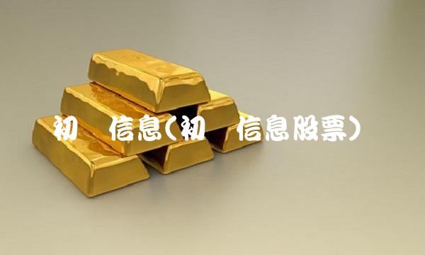 初灵信息(初灵信息股票)