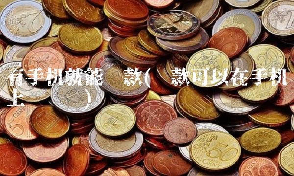 有手机就能贷款(贷款可以在手机上续贷吗)(1)