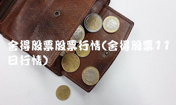 舍得股票股票行情(舍得股票11日行情)