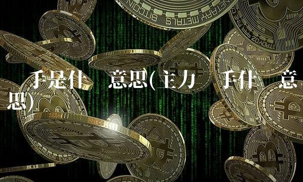 换手是什么意思(主力换手什么意思)