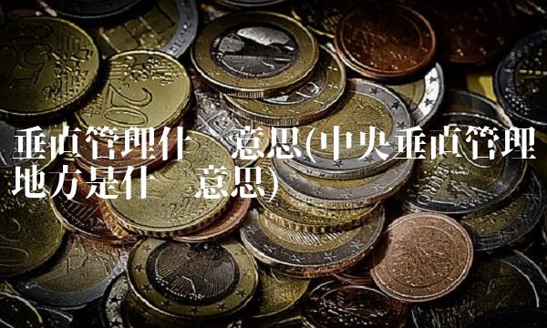 垂直管理什么意思(中央垂直管理地方是什么意思)