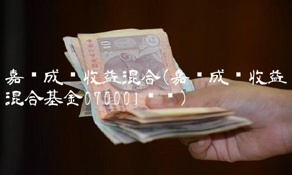 嘉实成长收益混合(嘉实成长收益混合基金070001净值)