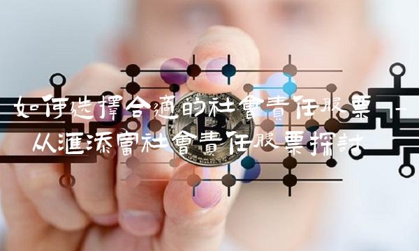 如何选择合适的社会责任股票 - 从汇添富社会责任股票探讨