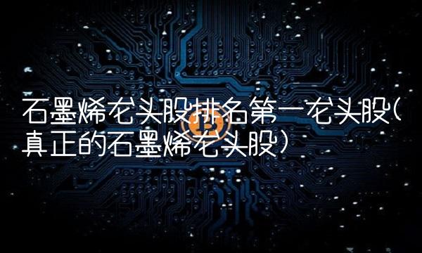 石墨烯龙头股排名第一龙头股(真正的石墨烯龙头股) 石墨烯龙头股排名第一龙头股(真正的石墨烯龙头股)
