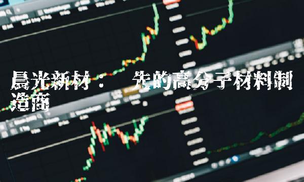 晨光新材：领先的高分子材料制造商