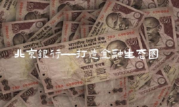 北京银行——打造金融生态圈