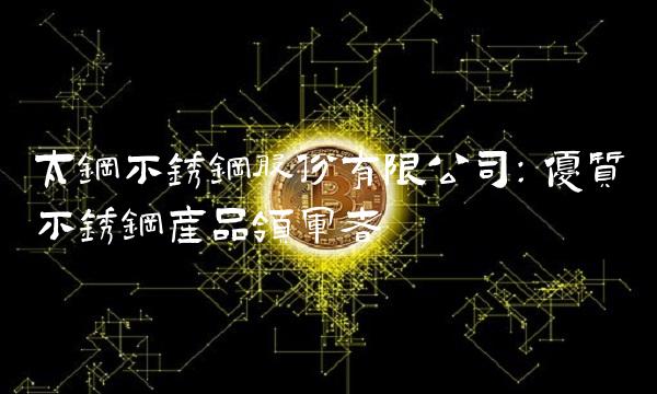 太钢不锈钢股份有限公司：优质不锈钢产品领军者