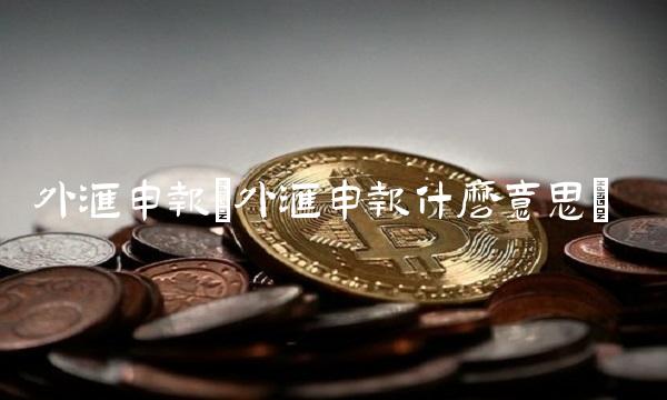 外汇申报(外汇申报什么意思)