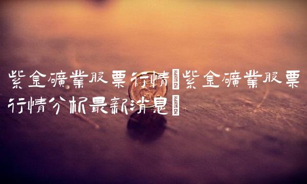 紫金矿业股票行情(紫金矿业股票行情分析最新消息)(1)