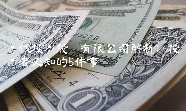 现代投资股份有限公司解析 投资者必知的5件事