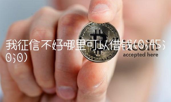 我征信不好哪里可以借钱(0;45;0;0)