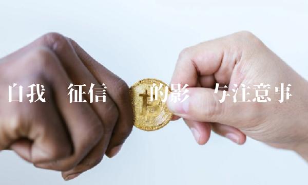 自我查征信记录的影响与注意事项