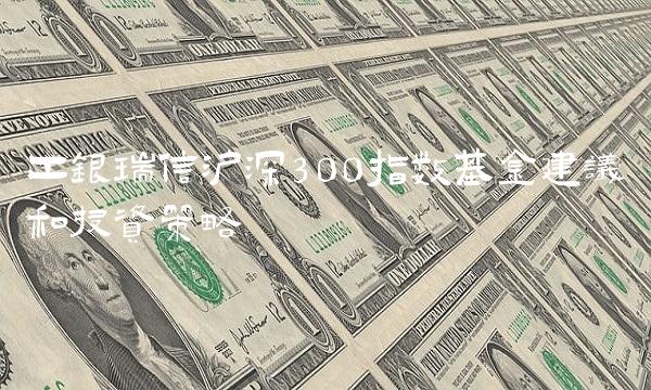 工银瑞信沪深300指数基金建议和投资策略