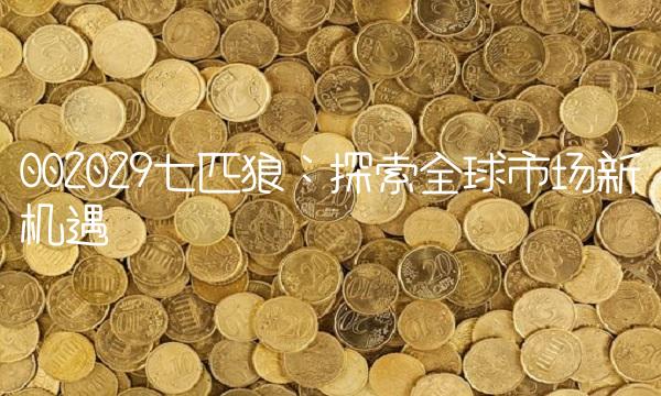 002029七匹狼：探索全球市场新机遇