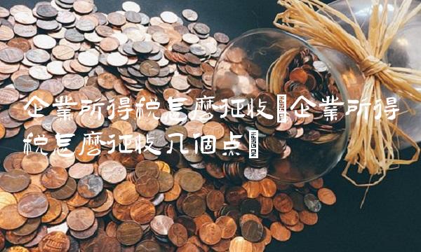 企业所得税怎么征收(企业所得税怎么征收几个点)