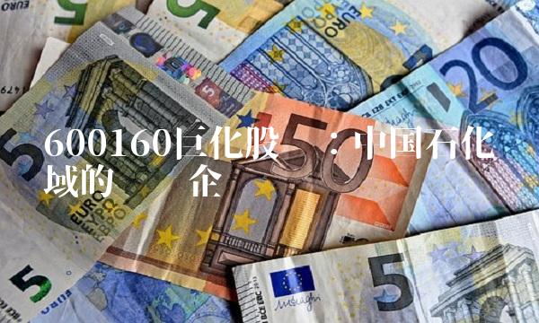 600160巨化股份：中国石化领域的龙头企业