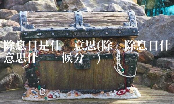 除息日是什么意思(除权除息日什么意思什么时候分红)