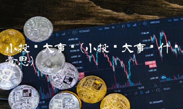 小投资大事业(小投资大事业什么意思)