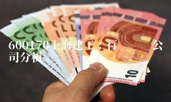 600170上海建工：行业龙头公司分析