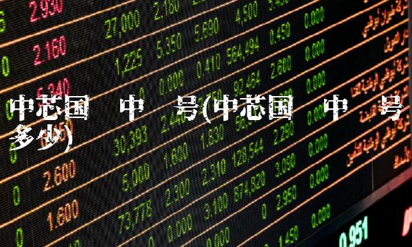 中芯国际中签号(中芯国际中签号多少)