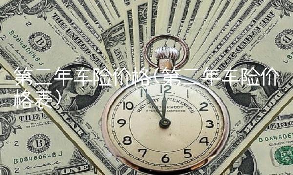 第二年车险价格(第二年车险价格表)