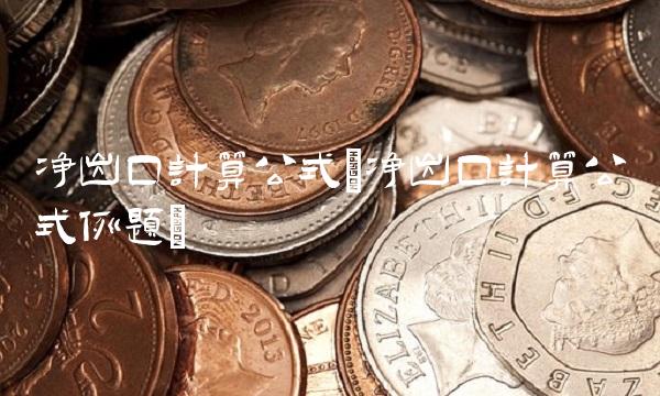 净出口计算公式(净出口计算公式例题) 净出口计算公式(净出口计算公式例题)