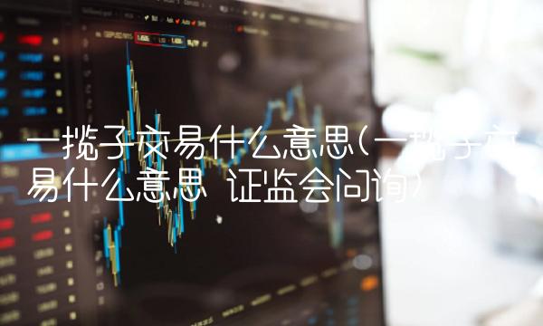 一揽子交易什么意思(一揽子交易什么意思 证监会问询)