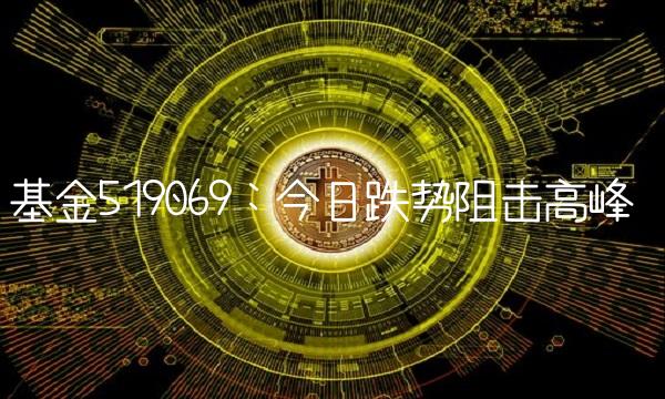 基金519069：今日跌势阻击高峰