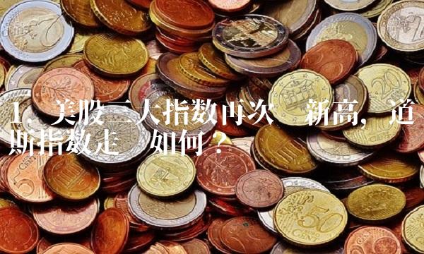 1. 美股三大指数再次创新高，道琼斯指数走势如何？