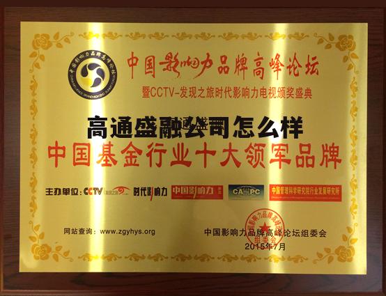 高通盛融 陈骏 高通盛融公司怎么样
